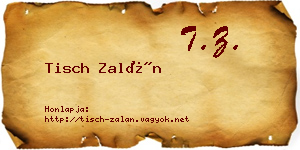 Tisch Zalán névjegykártya